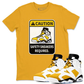 Caution sneaker match tees to Yellow Ochre 6s street fashion brand for shirts to match Jordans SNRT Sneaker Tees Air Jordan 6 Yellow Ochre unisex t-shirt Gold 1 unisex shirt
