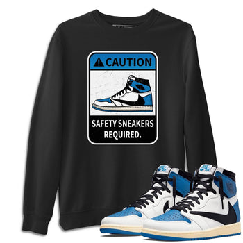 Jordan 1 Travis Scott Fragment Sneaker Match Tees Caution Sneaker Tees Jordan 1 Travis Scott Fragment Sneaker Release Tees Unisex Shirts