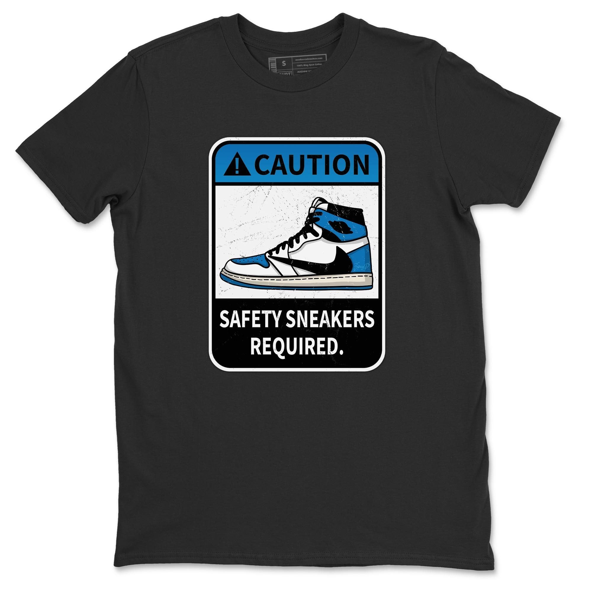 Jordan 1 Travis Scott Fragment Sneaker Match Tees Caution Sneaker Tees Jordan 1 Travis Scott Fragment Sneaker Release Tees Unisex Shirts