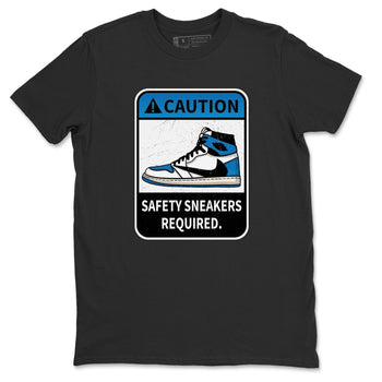 Jordan 1 Travis Scott Fragment Sneaker Match Tees Caution Sneaker Tees Jordan 1 Travis Scott Fragment Sneaker Release Tees Unisex Shirts