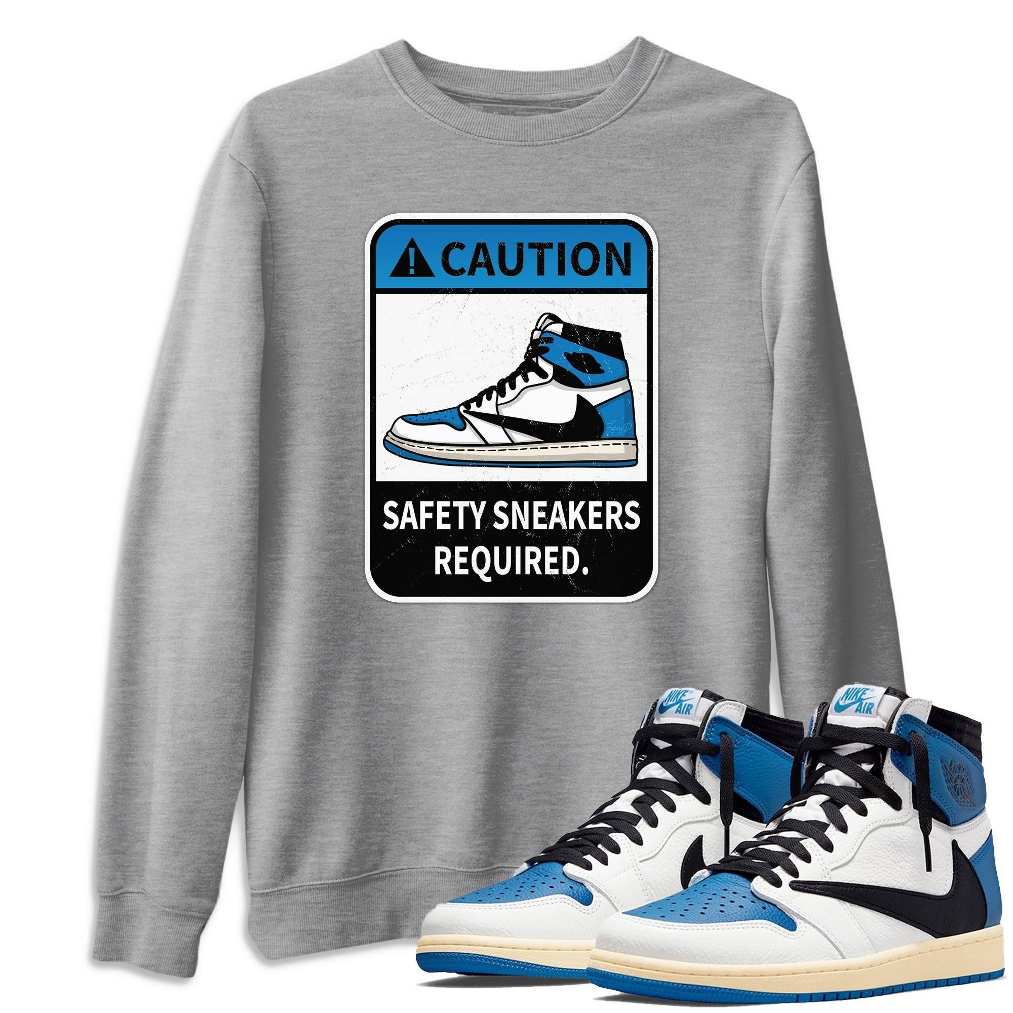 Jordan 1 Travis Scott Fragment Sneaker Match Tees Caution Sneaker Tees Jordan 1 Travis Scott Fragment Sneaker Release Tees Unisex Shirts
