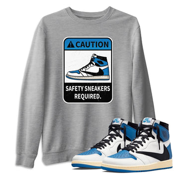 Jordan 1 Travis Scott Fragment Sneaker Match Tees Caution Sneaker Tees Jordan 1 Travis Scott Fragment Sneaker Release Tees Unisex Shirts