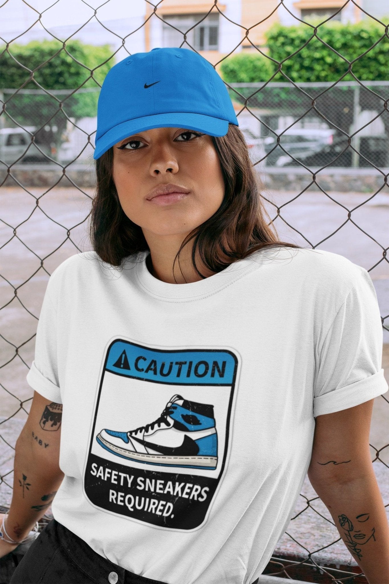 Jordan 1 Travis Scott Fragment Sneaker Match Tees Caution Sneaker Tees Jordan 1 Travis Scott Fragment Sneaker Release Tees Unisex Shirts