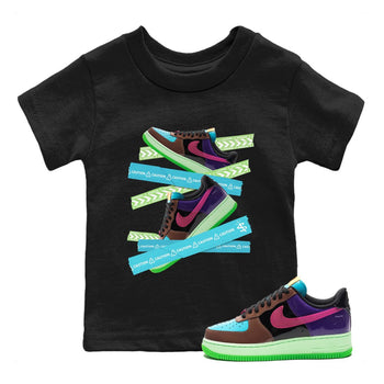 Air Force 1 Undefeated Fauna Brown Sneaker Match Tees Caution Tape Sneaker Tees Air Force 1 Undefeated Fauna Brown Sneaker Release Tees Kids Shirts