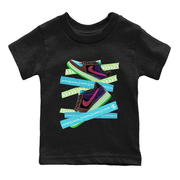 Air Force 1 Undefeated Fauna Brown Sneaker Match Tees Caution Tape Sneaker Tees Air Force 1 Undefeated Fauna Brown Sneaker Release Tees Kids Shirts