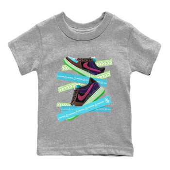 Air Force 1 Undefeated Fauna Brown Sneaker Match Tees Caution Tape Sneaker Tees Air Force 1 Undefeated Fauna Brown Sneaker Release Tees Kids Shirts