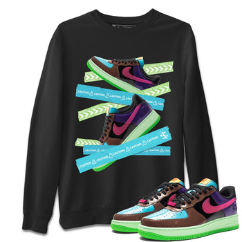 Air Force 1 Undefeated Fauna Brown Sneaker Match Tees Caution Tape Sneaker Tees Air Force 1 Undefeated Fauna Brown Sneaker Release Tees Unisex Shirts