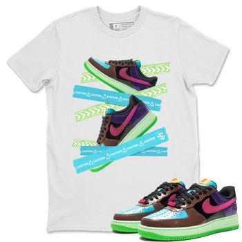 Air Force 1 Undefeated Fauna Brown Sneaker Match Tees Caution Tape Sneaker Tees Air Force 1 Undefeated Fauna Brown Sneaker Release Tees Unisex Shirts