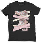 Air Jordan 1 Washed Pink Sneaker Match Tees Caution Tape Sneaker Tees Air Jordan 1 High OG WMNS Washed Pink Sneaker Release Tees Unisex Shirts Black 2