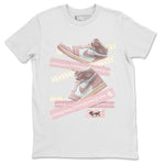 Air Jordan 1 Washed Pink Sneaker Match Tees Caution Tape Sneaker Tees Air Jordan 1 High OG WMNS Washed Pink Sneaker Release Tees Unisex Shirts White 2