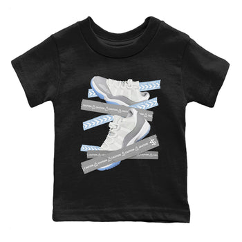 Air Jordan 11 White Cement Caution Tape Baby and Kids Sneaker Tees Air Jordan 11 Cement Grey Kids Sneaker Tees Washing and Care Tip