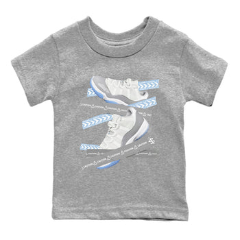 Air Jordan 11 White Cement Sneaker Match Tees Caution Tape Sneaker Tees Air Jordan 11 Cement Grey Sneaker Release Tees Kids Shirts Heather Grey 2