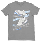 Air Jordan 11 White Cement Sneaker Match Tees Caution Tape Sneaker Tees Air Jordan 11 Cement Grey Sneaker Release Tees Unisex Shirts Heather Grey 2