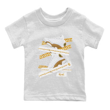 Air Jordan 13 Wheat shirt to match jordans Caution Tape sneaker tees 13 Wheat SNRT Sneaker Release Tees Baby Toddler White 2 T-Shirt