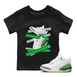 Jordan 3 Lucky Green Sneaker Match Tees Caution Tape Sneaker Tees Jordan 3 Lucky Green Sneaker Release Tees Kids Shirts