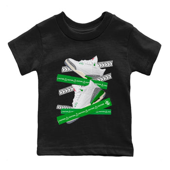 Jordan 3 Lucky Green Sneaker Match Tees Caution Tape Sneaker Tees Jordan 3 Lucky Green Sneaker Release Tees Kids Shirts