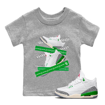 Jordan 3 Lucky Green Sneaker Match Tees Caution Tape Sneaker Tees Jordan 3 Lucky Green Sneaker Release Tees Kids Shirts