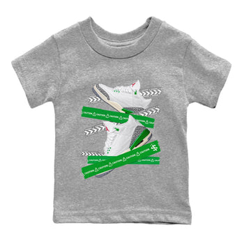 Jordan 3 Lucky Green Sneaker Match Tees Caution Tape Sneaker Tees Jordan 3 Lucky Green Sneaker Release Tees Kids Shirts