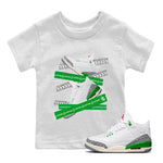 Jordan 3 Lucky Green Sneaker Match Tees Caution Tape Sneaker Tees Jordan 3 Lucky Green Sneaker Release Tees Kids Shirts