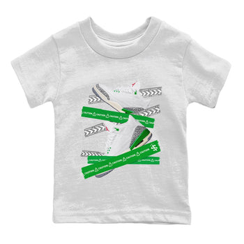 Jordan 3 Lucky Green Sneaker Match Tees Caution Tape Sneaker Tees Jordan 3 Lucky Green Sneaker Release Tees Kids Shirts