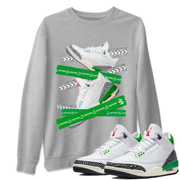 Jordan 3 Lucky Green Sneaker Match Tees Caution Tape Sneaker Tees Jordan 3 Lucky Green Sneaker Release Tees Unisex Shirts