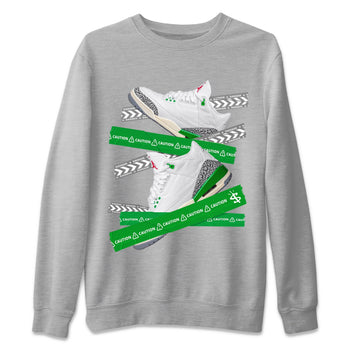 Jordan 3 Lucky Green Sneaker Match Tees Caution Tape Sneaker Tees Jordan 3 Lucky Green Sneaker Release Tees Unisex Shirts