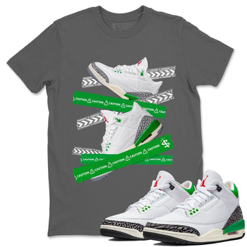 Jordan 3 Lucky Green Sneaker Match Tees Caution Tape Sneaker Tees Jordan 3 Lucky Green Sneaker Release Tees Unisex Shirts