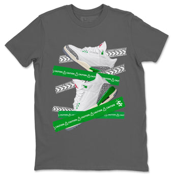 Jordan 3 Lucky Green Sneaker Match Tees Caution Tape Sneaker Tees Jordan 3 Lucky Green Sneaker Release Tees Unisex Shirts