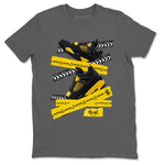 Air Jordan 4 Thunder Sneaker Match Tees Caution Tape Sneaker Tees Air Jordan 4 Retro Thunder Tee Unisex Shirts Cool Grey 2
