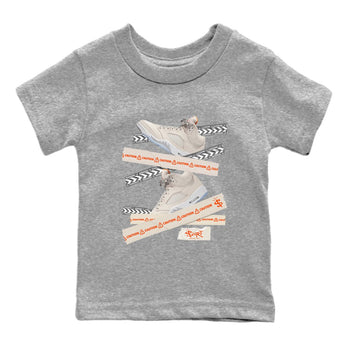 Air Jordan 5 Craft Sneaker Match Tees Caution Tape Sneaker Tees Air Jordan 5 Craft Shirt Kids Shirts Heather Grey 2