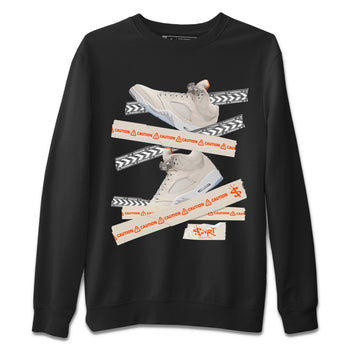 Air Jordan 5 Craft Sneaker Match Tees Caution Tape Sneaker Tees Air Jordan 5 Craft Shirt Unisex Shirts Black 2