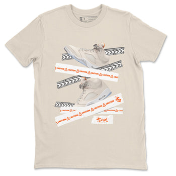 Air Jordan 5 Craft Sneaker Match Tees Caution Tape Sneaker Tees Air Jordan 5 Craft Shirt Unisex Shirts Natural 2