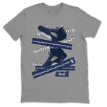 Air Jordan 5 Georgetown Sneaker Match Tees Caution Tape Sneaker Tees 5 Georgetown SNRT Sneaker Release Tees Navy 5s Unisex Shirts Heather Grey 2