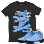 Jordan 5 UNC Jordan Shirts Caution Tape Sneaker Tees Air Jordan 5 UNC SNRT Sneaker Tees Unisex Shirts Black 1