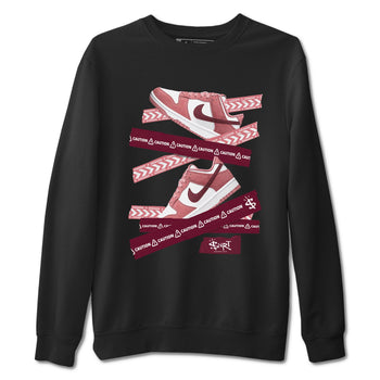 Dunk Valentine's Day shirt to match jordans Caution Tape sneaker tees Dunks Valentine's Day SNRT sneaker Release Tees unisex cotton Black 2 crew neck shirt