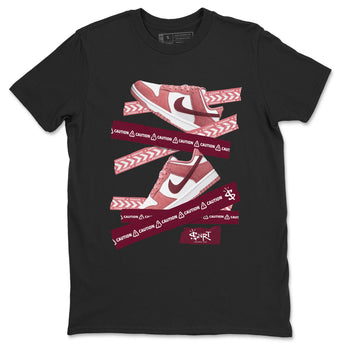 Dunk Valentine's Day shirt to match jordans Caution Tape sneaker tees Dunks Valentine's Day SNRT sneaker Release Tees unisex cotton Black 2 crew neck shirt