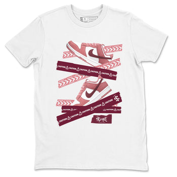 Dunk Valentine's Day shirt to match jordans Caution Tape sneaker tees Dunks Valentine's Day SNRT sneaker Release Tees unisex cotton White 2 crew neck shirt