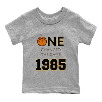 Air Jordan 1 Palomino shirt to match jordans Changed The Game sneaker tees Air Jordan 1 High OG Retro Palomino SNRT Sneaker Release Tees Baby Toddler Heather Grey 2 T-Shirt