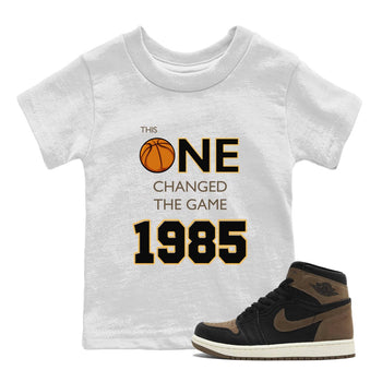 Air Jordan 1 Palomino shirt to match jordans Changed The Game sneaker tees Air Jordan 1 High OG Retro Palomino SNRT Sneaker Release Tees Baby Toddler White 1 T-Shirt