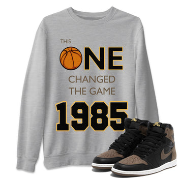 Air Jordan 1 Palomino shirt to match jordans Changed The Game sneaker tees Air Jordan 1 High OG Retro Palomino SNRT Sneaker Release Tees Unisex Heather Grey 1 T-Shirt