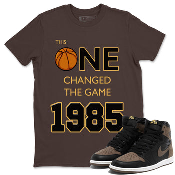 Air Jordan 1 Palomino shirt to match jordans Changed The Game sneaker tees Air Jordan 1 High OG Retro Palomino SNRT Sneaker Release Tees Unisex Dark Chocolate 1 T-Shirt