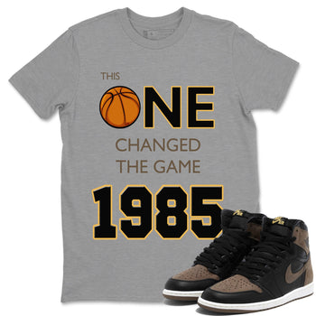 Air Jordan 1 Palomino shirt to match jordans Changed The Game sneaker tees Air Jordan 1 High OG Retro Palomino SNRT Sneaker Release Tees Unisex Heather Grey 1 T-Shirt