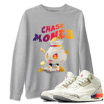 Air Jordan 3 J Balvin shirt to match jordans Chase Money sneaker tees AJ3 J Balvin SNRT Sneaker Release Tees Unisex Heather Grey 1 T-Shirt