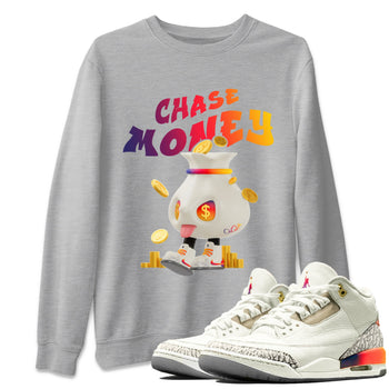 Air Jordan 3 J Balvin shirt to match jordans Chase Money sneaker tees AJ3 J Balvin SNRT Sneaker Release Tees Unisex Heather Grey 1 T-Shirt