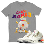 Air Jordan 3 J Balvin shirt to match jordans Chase Money sneaker tees AJ3 J Balvin SNRT Sneaker Release Tees Unisex Heather Grey 1 T-Shirt