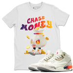 Air Jordan 3 J Balvin shirt to match jordans Chase Money sneaker tees AJ3 J Balvin SNRT Sneaker Release Tees Unisex White 1 T-Shirt