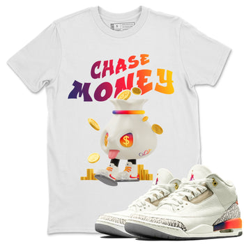 Air Jordan 3 J Balvin shirt to match jordans Chase Money sneaker tees AJ3 J Balvin SNRT Sneaker Release Tees Unisex White 1 T-Shirt