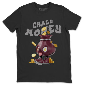 Air Jordan 5 Burgundy shirt to match jordans Chase Money sneaker tees AJ5 Burgundy SNRT Sneaker Release Tees Unisex Black 2 T-Shirt