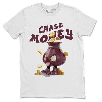 Air Jordan 5 Burgundy shirt to match jordans Chase Money sneaker tees AJ5 Burgundy SNRT Sneaker Release Tees Unisex White 2 T-Shirt