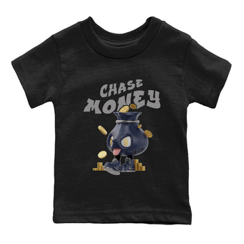 Air Jordan 5 Georgetown shirt to match jordans Chase Money sneaker tees AJ5 Georgetown SNRT Sneaker Release Tees Baby Toddler Black 2 T-Shirt